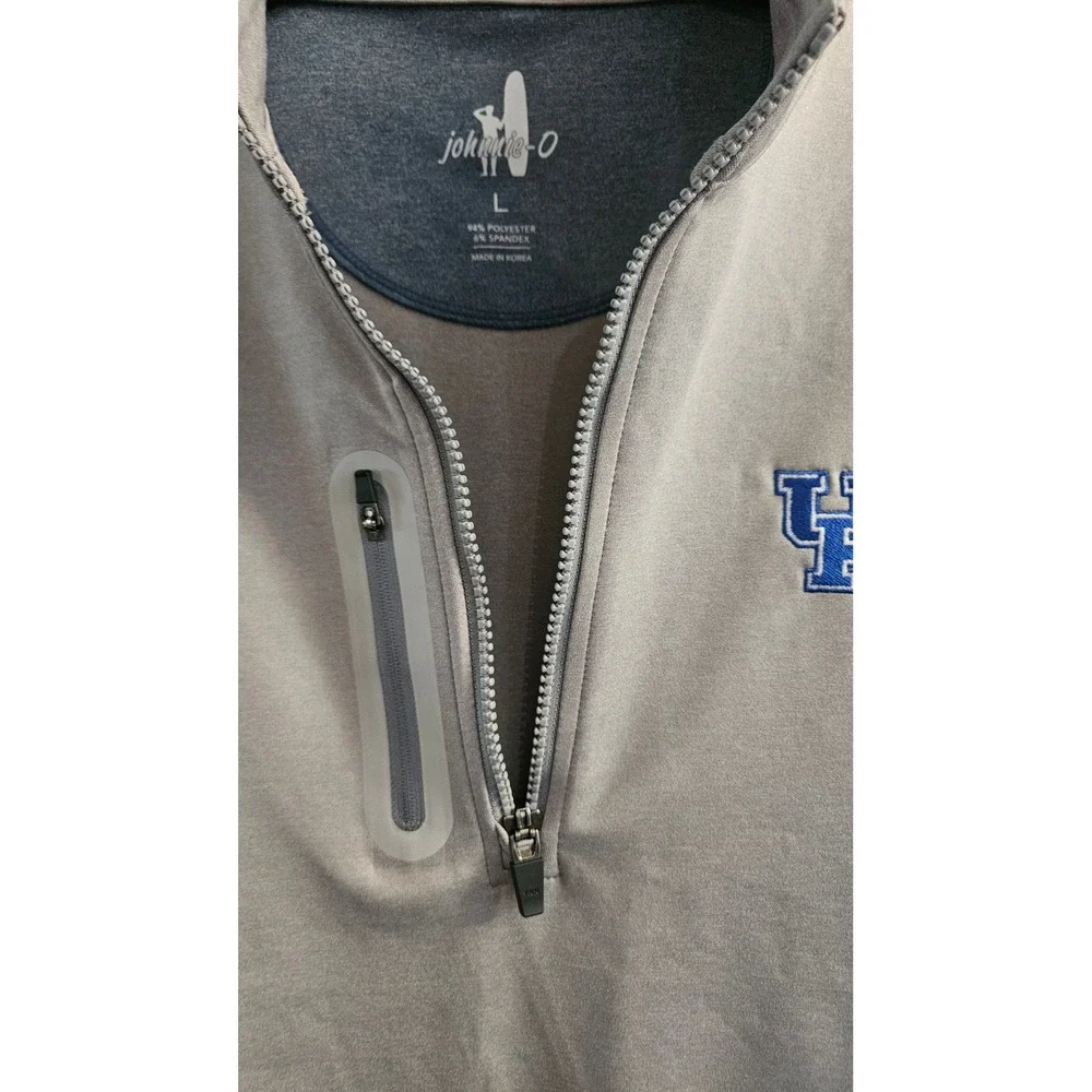 Blokecore Johnnie-O Kentucky Wildcats Quarter Zip Mens Grey Performance vest L